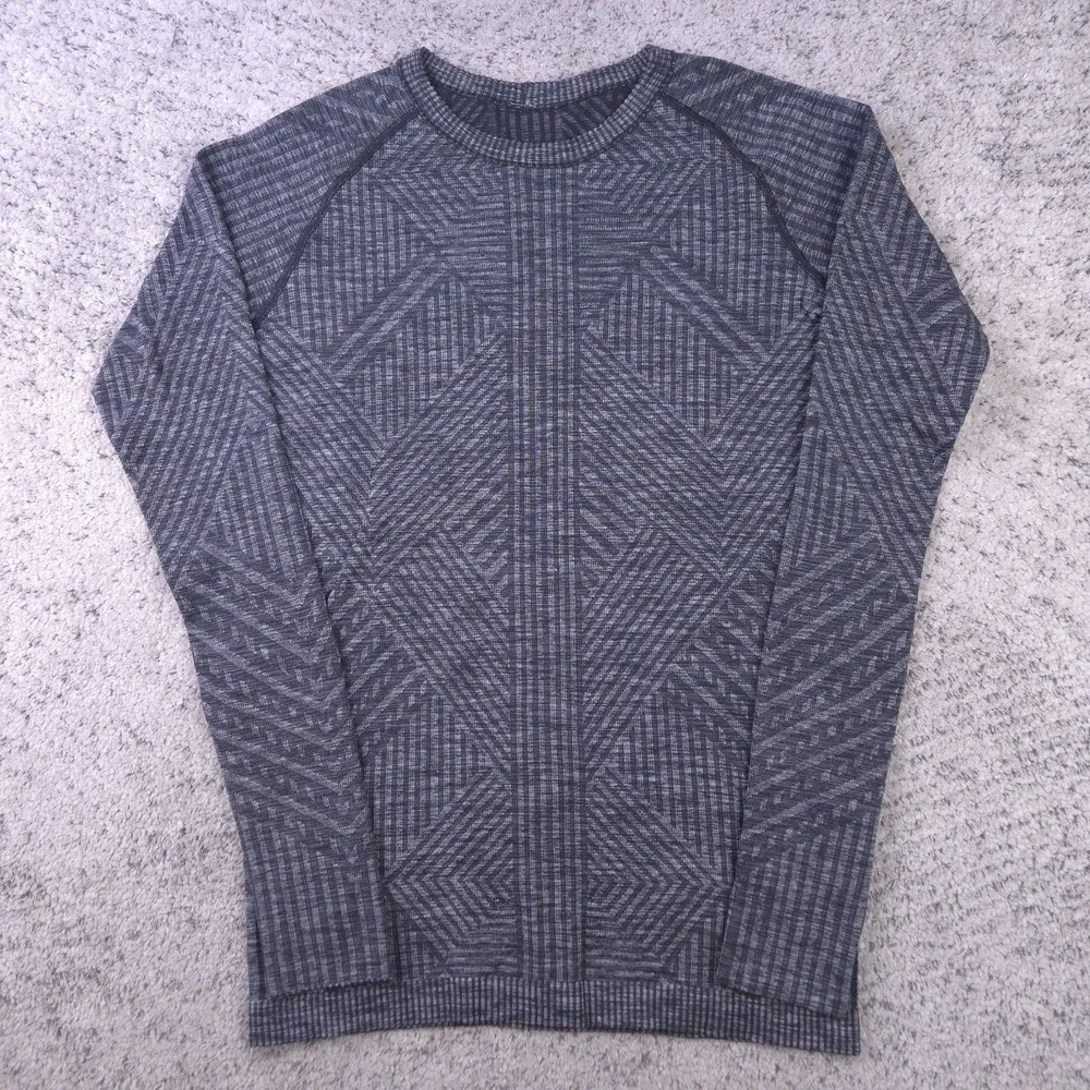 Lululemon Running Top Womens Size 6 Shirt Rest Less Long Sleeve Thumb Loops EUC